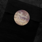 Glitzy Folie | Gouden Brons Koper Glam Dank u Ronde Sticker