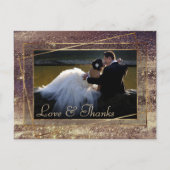 Glitzy Folie | Gouden Bronzen Koper Foto Dank u Briefkaart (Voorkant)