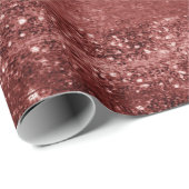 Glitzy Folie | Henna Crimson Red Faux Glitter Shin Cadeaupapier (Rol Hoek)