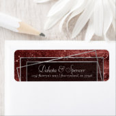 Glitzy Folie | Henna Crimson Red Sparkle Adres Etiket (Insitu)