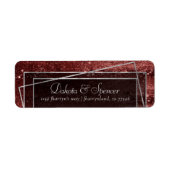 Glitzy Folie | Henna Crimson Red Sparkle Adres Etiket (Voorkant)