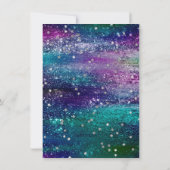 Glitzy Folie | Holografische Dark Ombre Bat Mitzva Kaart (Achterkant)