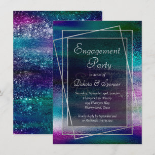 Glitzy Folie Holografische faux sprankeling Verl Kaart