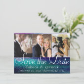 Glitzy Folie | Holografische iriserende ombre 3 fo Save The Date (Staand voorkant)