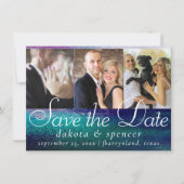 Glitzy Folie | Holografische iriserende ombre 3 fo Save The Date (Voorkant)