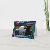 Glitzy Folie | Holografische iriserende ombre foto Bedankkaart (Voorkant)