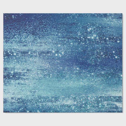 Glitzy Folie | Ice Blue Faux Iridescent Shimmer Cadeaupapier (Vlak)