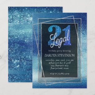 Glitzy Folie   Ice Blue Iridescent 21 en legaal Kaart