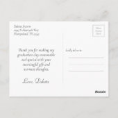 Glitzy Folie | Ice Blue Iridescent Foto Dank u Briefkaart (Achterkant)