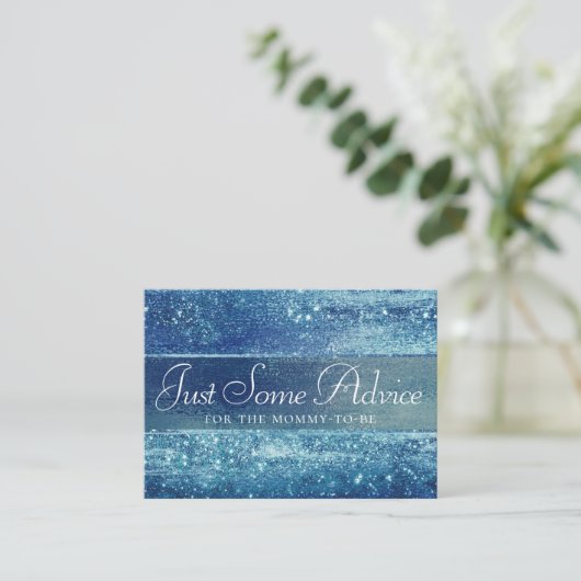 Glitzy Folie | Ice Blue Iridescent Sparkle advies Informatiekaartje (Staand voorkant)