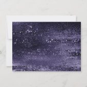 Glitzy Folie | Indigo Midnight Dark Paarse 3 Foto Save The Date (Achterkant)