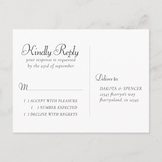 Glitzy Folie | Indigo Midnight Dark Paarse Reactie Uitnodiging Briefkaart (Achterkant)