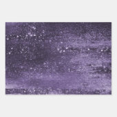 Glitzy Folie | Indigo Midnight Paarse Faux Sparkle Inpakpapier Vel (Voorkant)