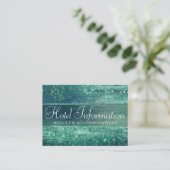 Glitzy Folie | Iridescent Green Guest Hotel Detail Informatiekaartje (Staand voorkant)