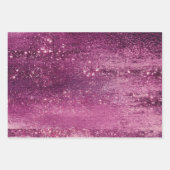 Glitzy Folie | Magenta Hot Pink Blush Faux Shimmer Inpakpapier Vel (Voorkant)