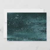 Glitzy Folie | Midnight Blauwgroen Faux Metallic 3 Save The Date (Achterkant)
