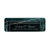 Glitzy Folie | Midnight Blauwgroen Faux Metallic A Etiket (Voorkant)