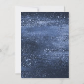 Glitzy Folie | Navy Blue Glitter Eerste Communie Kaart (Achterkant)