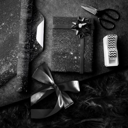 Glitzy Folie | Platinum Zilver Faux Chrome Shimmer Cadeaupapier