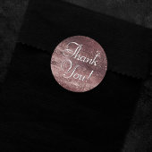 Glitzy Folie | Roos Gold Mauve Pink Blush Bedankt Ronde Sticker