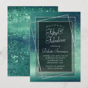 Glitzy Folie   Seafoam Iridescent Green Fabulous 5 Kaart