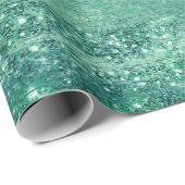 Glitzy Folie | Zeeschuim iriserende groene faux gl Cadeaupapier (Rol Hoek)