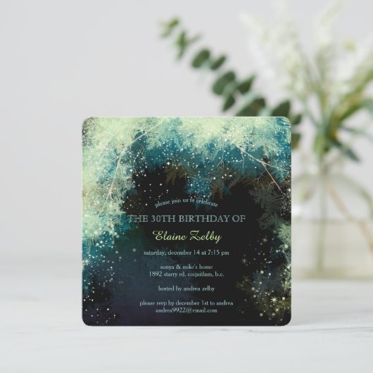 Glitzy Forest 30ste verjaardagsfeestje Kaart (Staand voorkant)