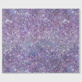 Glitzy Girly Glam Paarse Sparkle Glitter Cadeaupapier (Vlak)