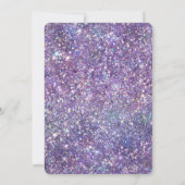 Glitzy Girly Glam Paarse Sparkle Glitter Kaart (Achterkant)