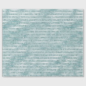 Glitzy Girly Mint Glitter Stripes Cadeaupapier (Vlak)