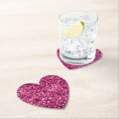 Glitzy Girly Pink Glitter Verjaardag Kartonnen Onderzetters (Insitu)