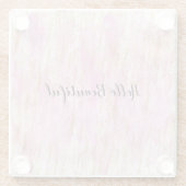 Glitzy Girly Pink Gold Glitter Glazen Onderzetter (Achterkant)