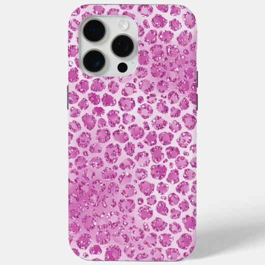 Glitzy Girly Pink Luipaard Print Case-Mate iPhone Case (Achterkant)