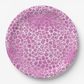 Glitzy Girly Pink Luipaard Print Papieren Bordje (Voorkant)