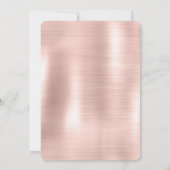 Glitzy Glam Blush Roze Glitter Vrijgezellenfeest Kaart (Achterkant)