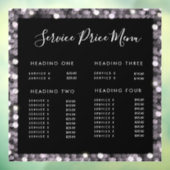 Glitzy Glam Business Prijslijst Glas Raamsticker (Vel 3)