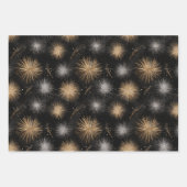 Glitzy Glam Gold Black Silver Christmas   Inpakpapier Vel (Voorkant 3)