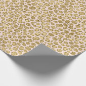 Glitzy Glam Gold Blush Glitter Leopard Print   Cadeaupapier (Hoek)