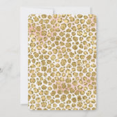 Glitzy Glam Gold Blush Glitter Leopard Print  Kaart (Achterkant)