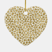 Glitzy Glam Gold Blush Glitter Leopard Print Keramisch Ornament (Achterkant)