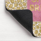 Glitzy Glam Gold Blush Glitter Leopard Print Muismat (Hoek)