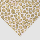 Glitzy Glam Gold Blush Glitter Leopard Print Tissuepapier (Detail)