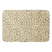 Glitzy Glam Gold Glitter Leopard Print Badmat (Voorkant)