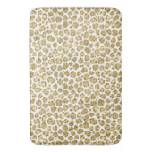 Glitzy Glam Gold Glitter Leopard Print Badmat (Voorkant Verticaal)