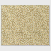 Glitzy Glam Gold Glitter Leopard Print Cadeaupapier (Vlak)