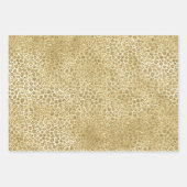 Glitzy Glam Gold Glitter Leopard Print Inpakpapier Vel (Voorkant 3)