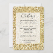 Glitzy Glam Gold Glitter Leopard Print Kaart (Voorkant)