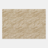 Glitzy Glam Gold Glitter Stripes Inpakpapier Vel (Voorkant)