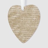 Glitzy Glam Gold Glitter Stripes Ornament (voorkant)