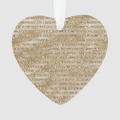 Glitzy Glam Gold Glitter Stripes Ornament (voorkant)